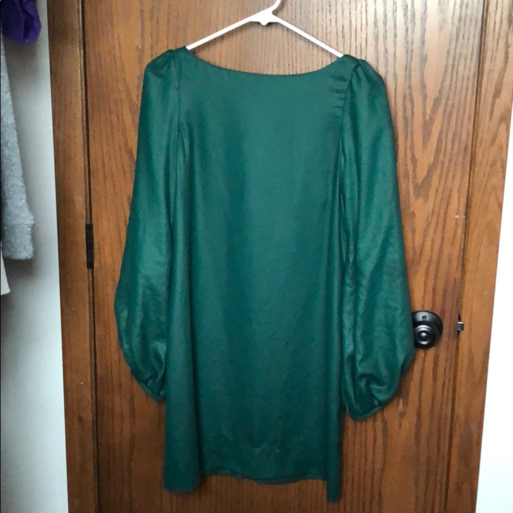 Elizabeth and James Moss Green Bell Sleeve Dress